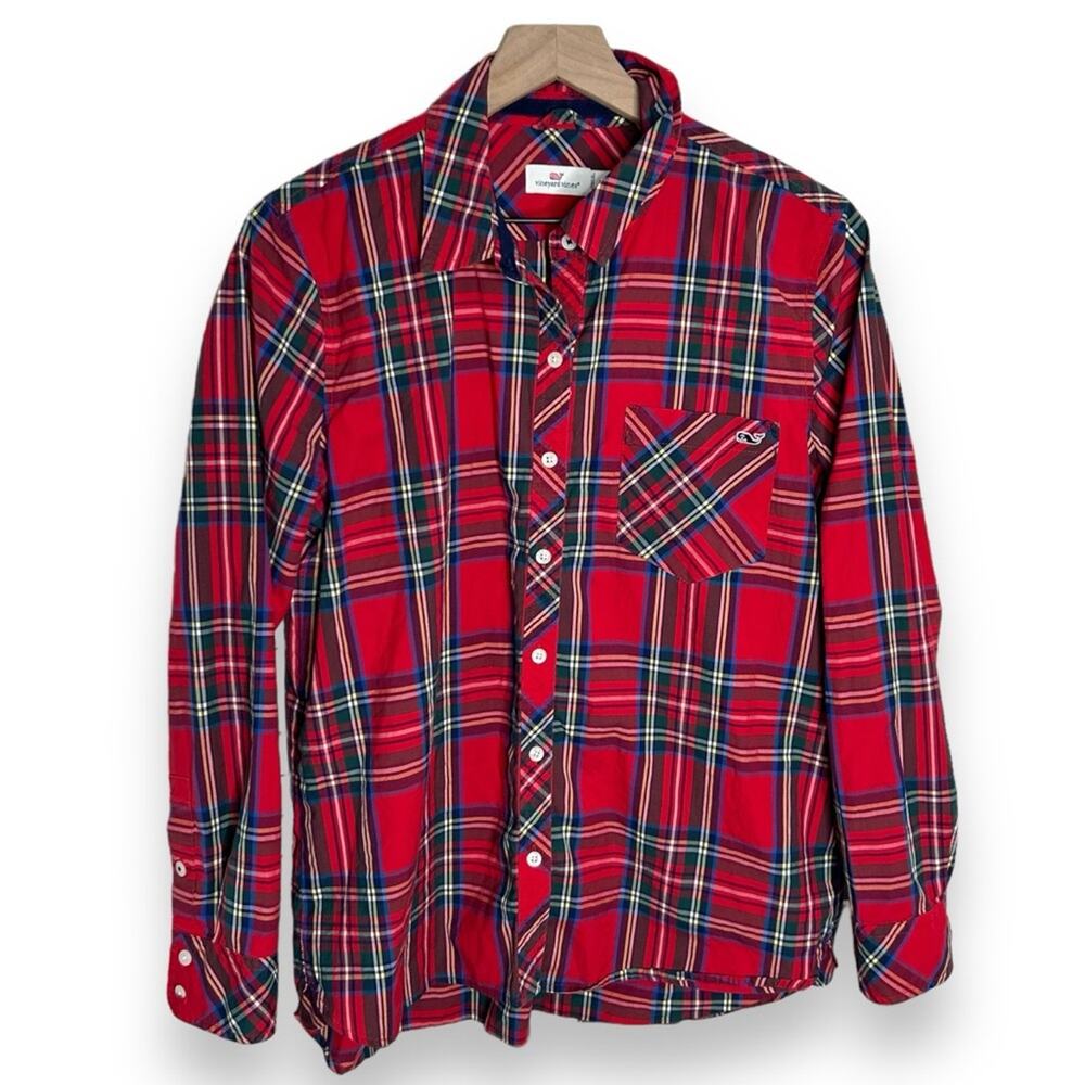 🍁Vineyard Vines Fall/Autumn Plaid Button Down Shirt